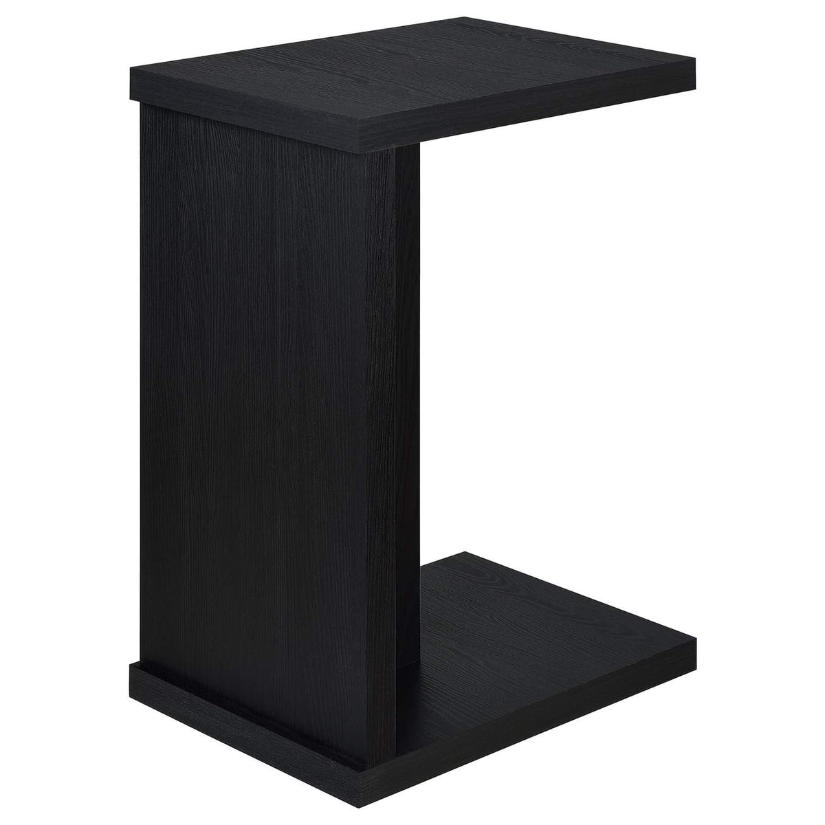 930276 Clower Engineered Wood C-Shaped Sofa Side Table Black