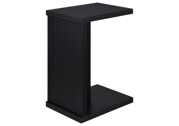 930276 Clower Engineered Wood C-Shaped Sofa Side Table Black