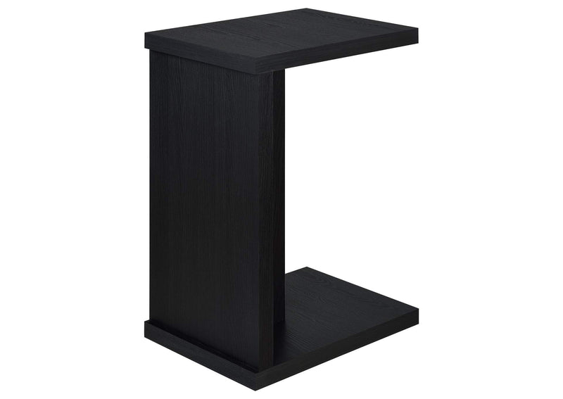 930276 Clower Engineered Wood C-Shaped Sofa Side Table Black