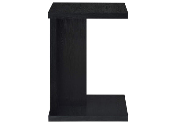 930276 Clower Engineered Wood C-Shaped Sofa Side Table Black