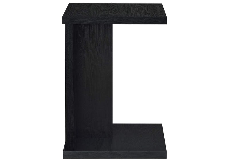 930276 Clower Engineered Wood C-Shaped Sofa Side Table Black