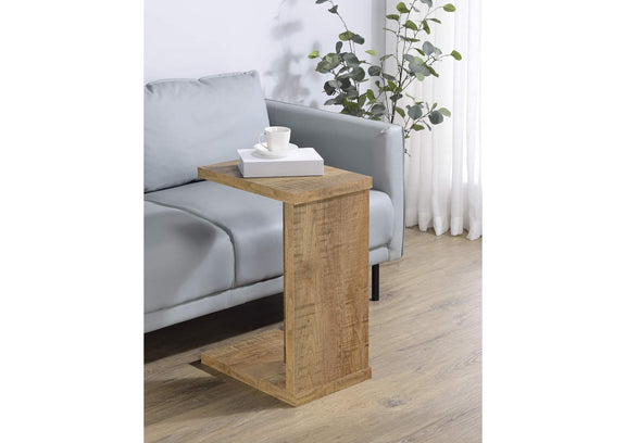 930277 Clower Engineered Wood C-Shaped Sofa Side Table Mango