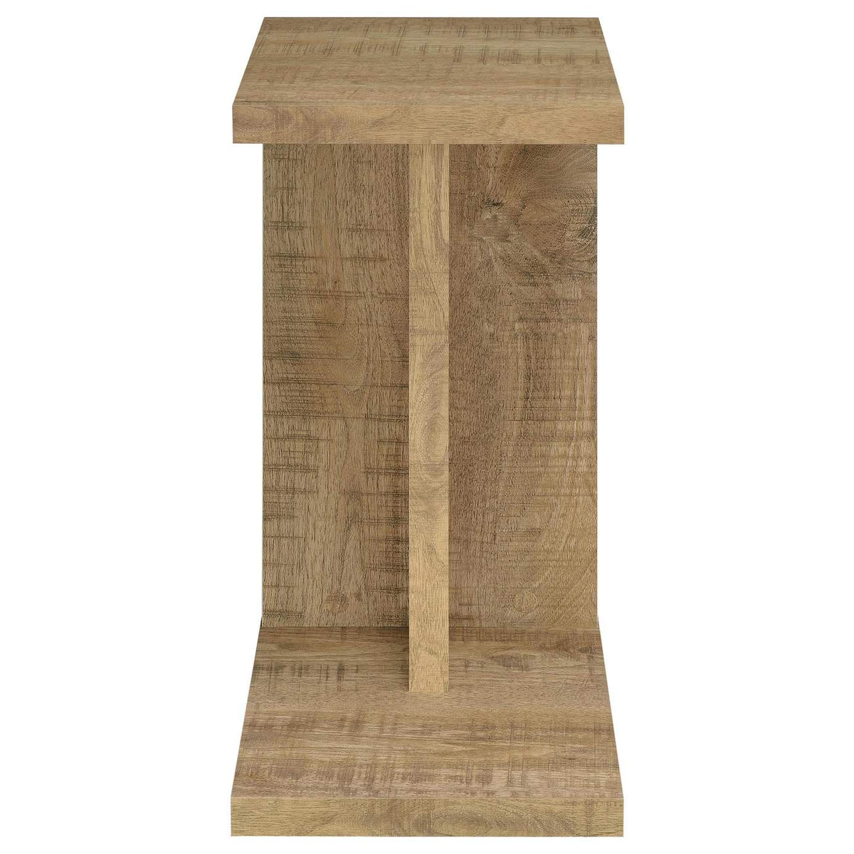 930277 Clower Engineered Wood C-Shaped Sofa Side Table Mango