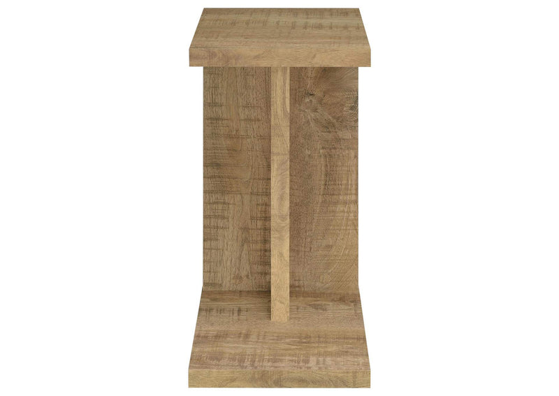 930277 Clower Engineered Wood C-Shaped Sofa Side Table Mango