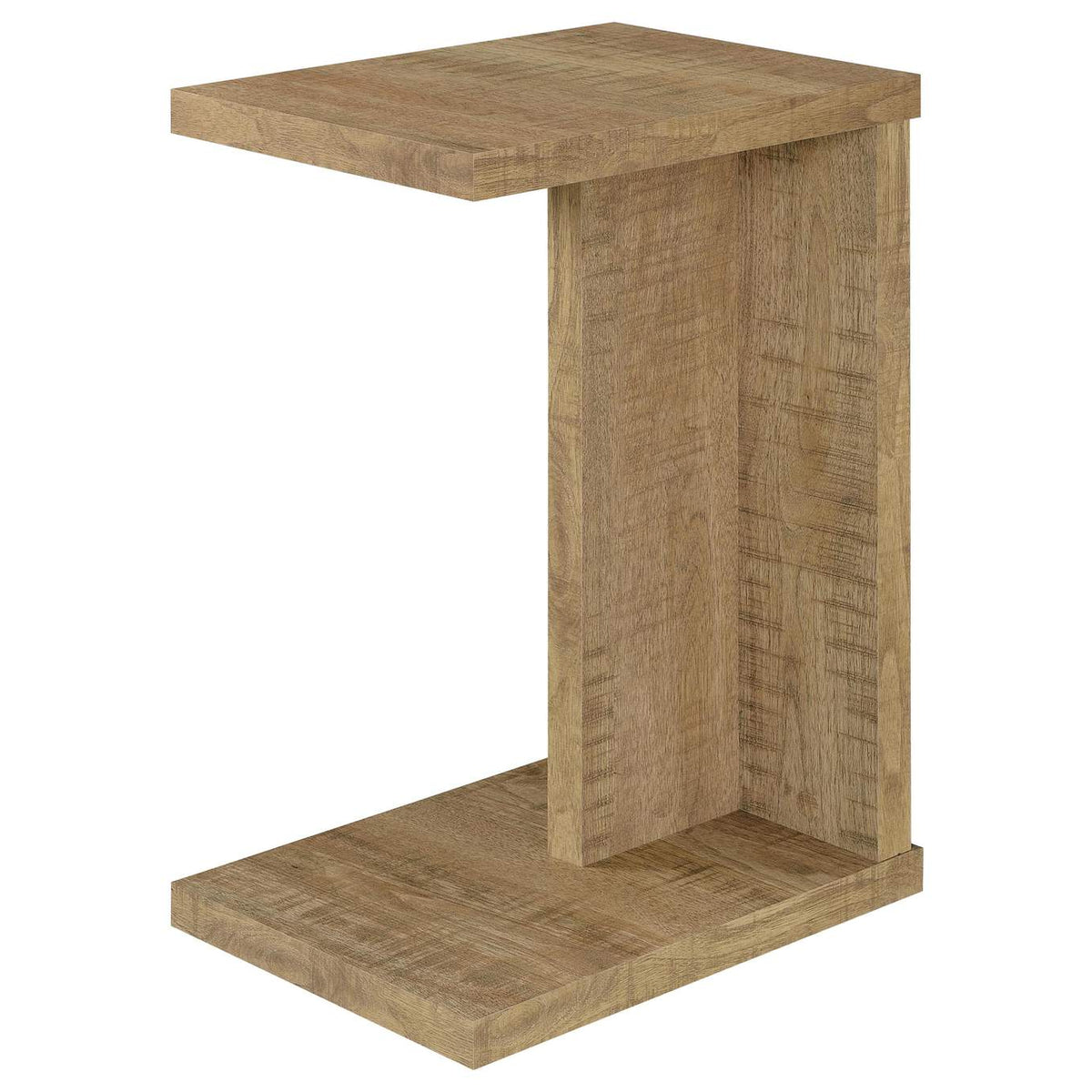 930277 Clower Engineered Wood C-Shaped Sofa Side Table Mango