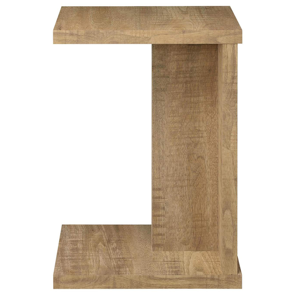 930277 Clower Engineered Wood C-Shaped Sofa Side Table Mango
