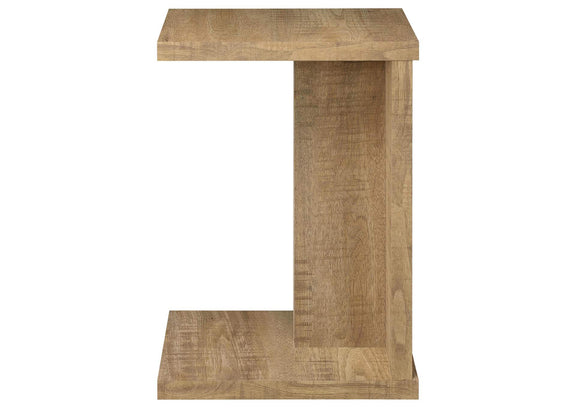 930277 Clower Engineered Wood C-Shaped Sofa Side Table Mango