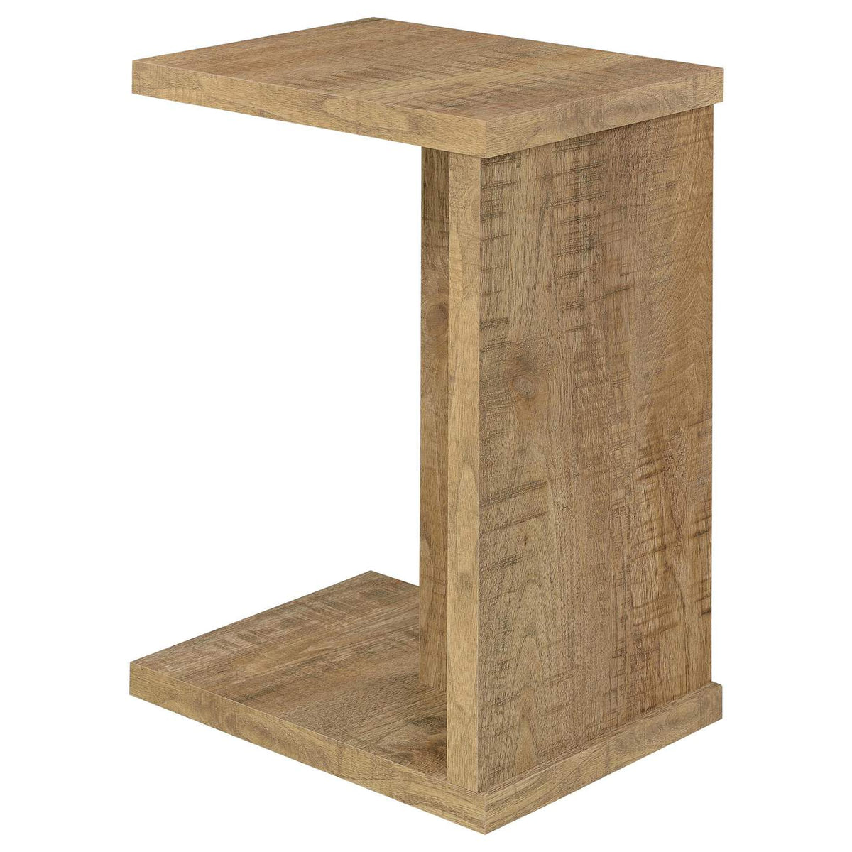 930277 Clower Engineered Wood C-Shaped Sofa Side Table Mango