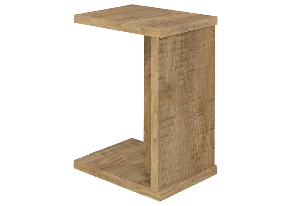 930277 Clower Engineered Wood C-Shaped Sofa Side Table Mango