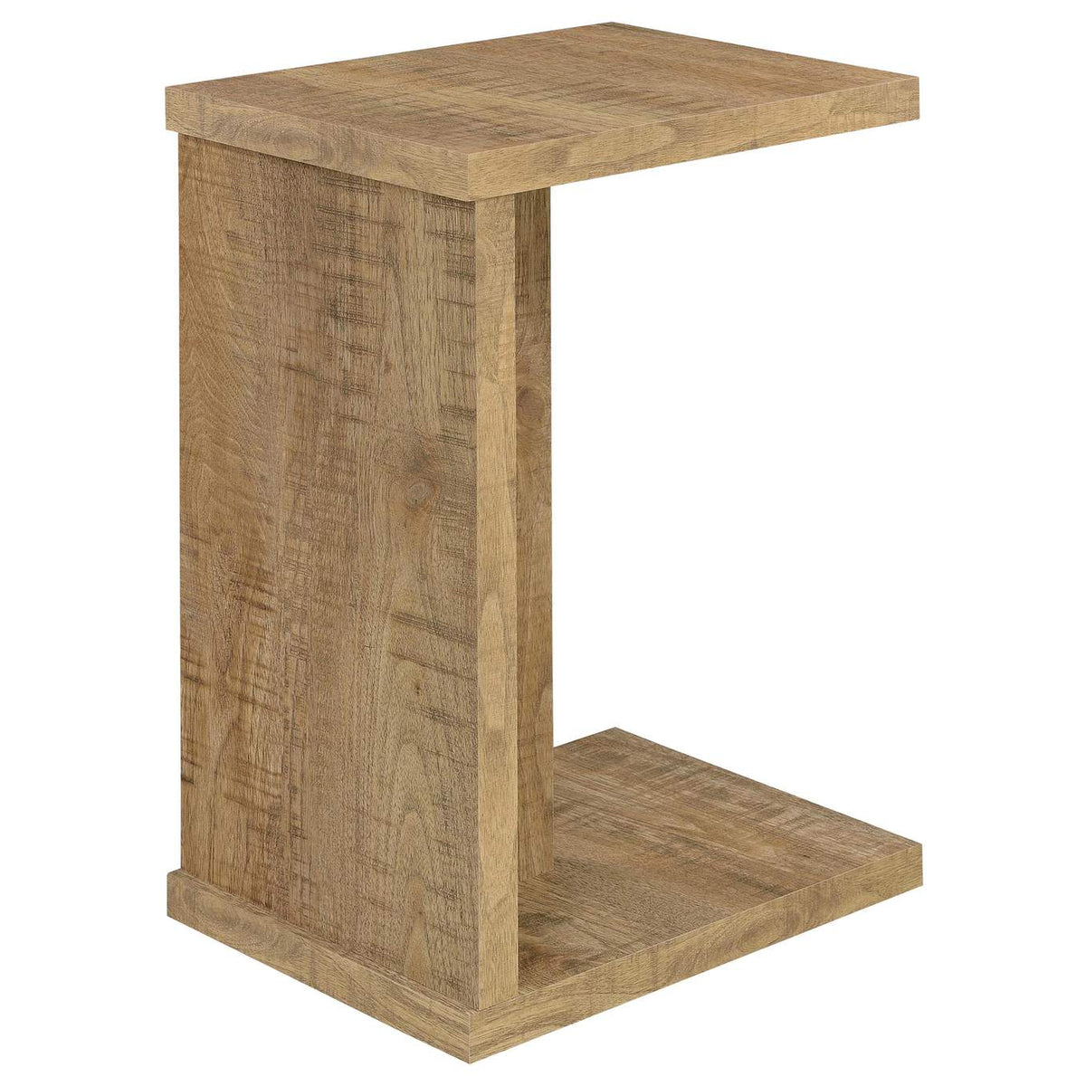 930277 Clower Engineered Wood C-Shaped Sofa Side Table Mango