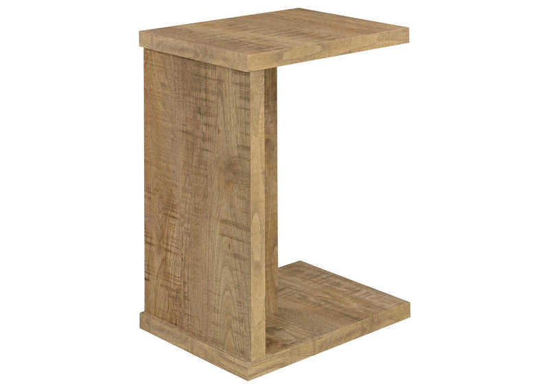 930277 Clower Engineered Wood C-Shaped Sofa Side Table Mango