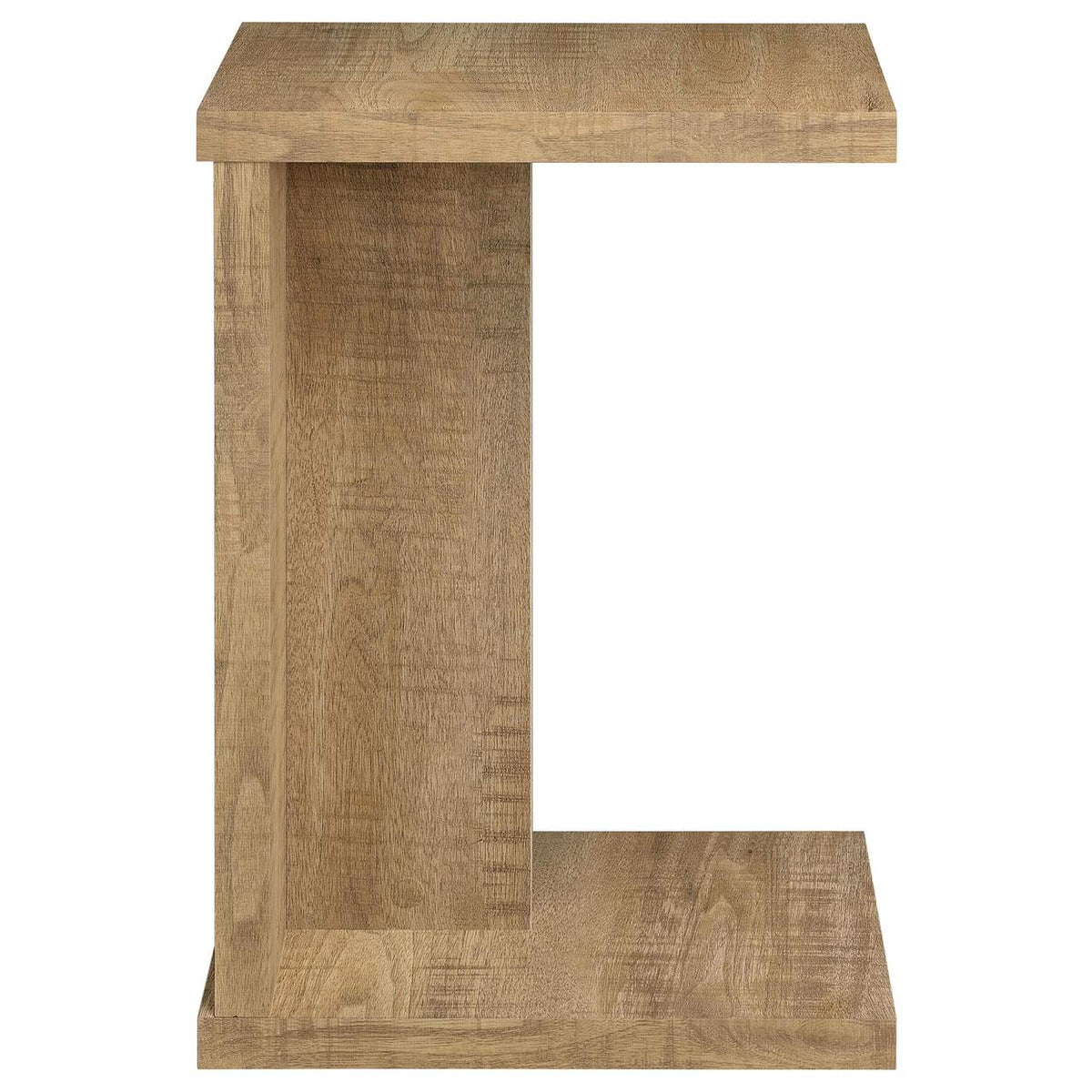 930277 Clower Engineered Wood C-Shaped Sofa Side Table Mango