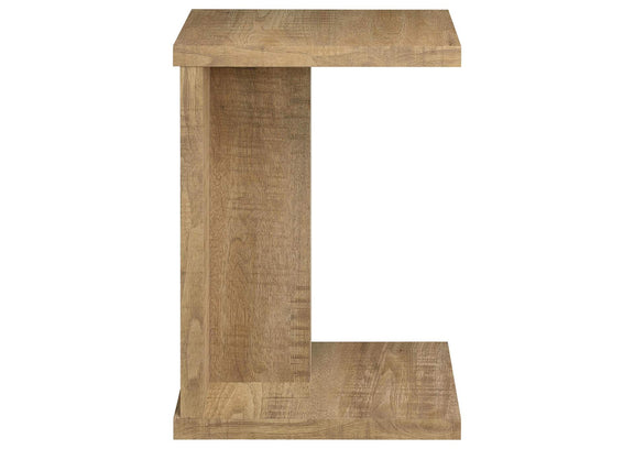 930277 Clower Engineered Wood C-Shaped Sofa Side Table Mango