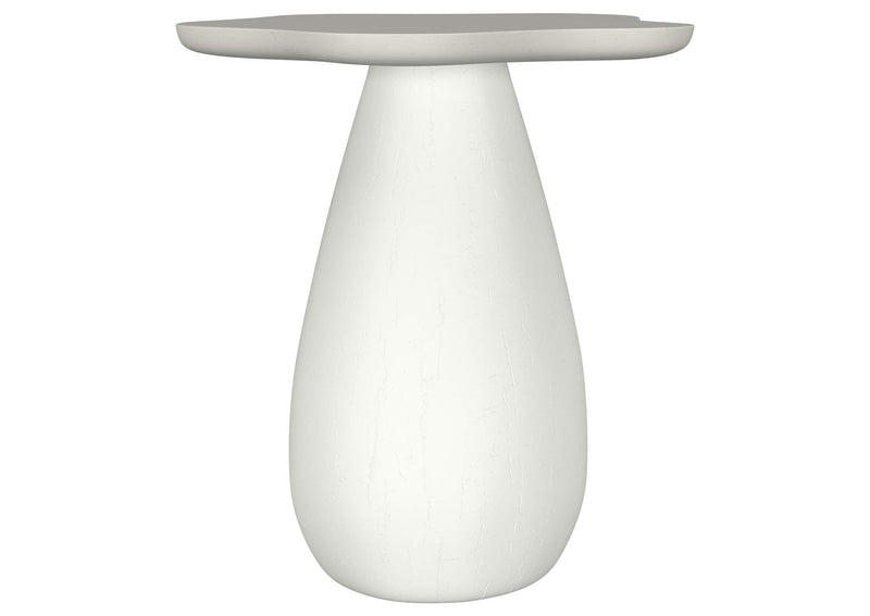 930616 Perth 20-inch Side Table with Cloud-Shaped Top Off White