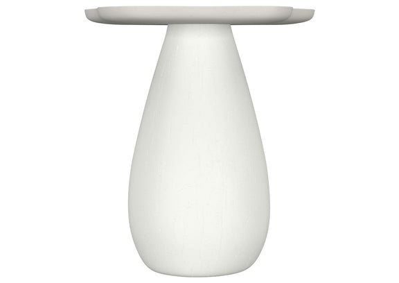 930616 Perth 20-inch Side Table with Cloud-Shaped Top Off White