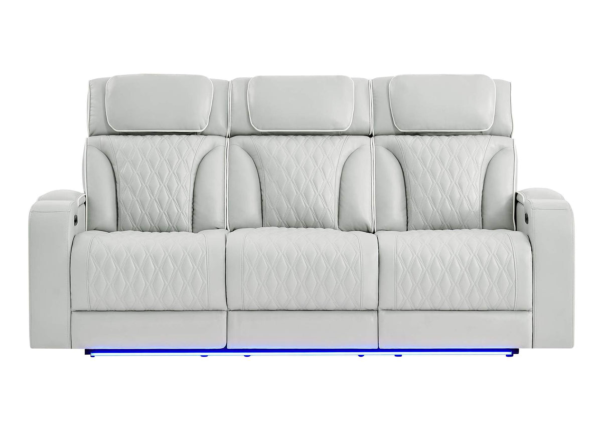 U8611-BLANCHE_SIL-PRS_W_PHR_LED U8611 BLANCHE SILVER POWER REC SOFA WITH PHR AND LED