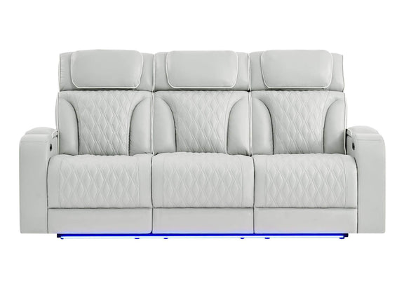 U8611-BLANCHE_SIL-PRS_W_PHR_LED U8611 BLANCHE SILVER POWER REC SOFA WITH PHR AND LED