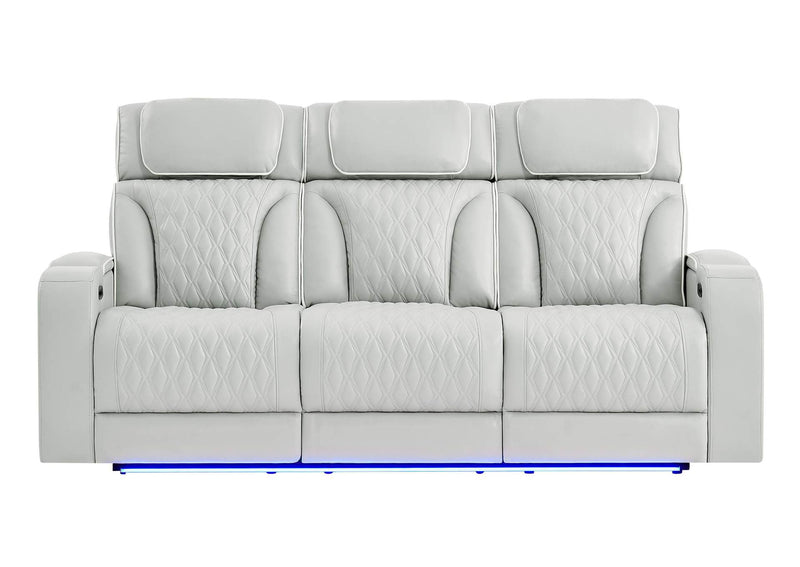 U8611-BLANCHE_SIL-PRS_W_PHR_LED U8611 BLANCHE SILVER POWER REC SOFA WITH PHR AND LED