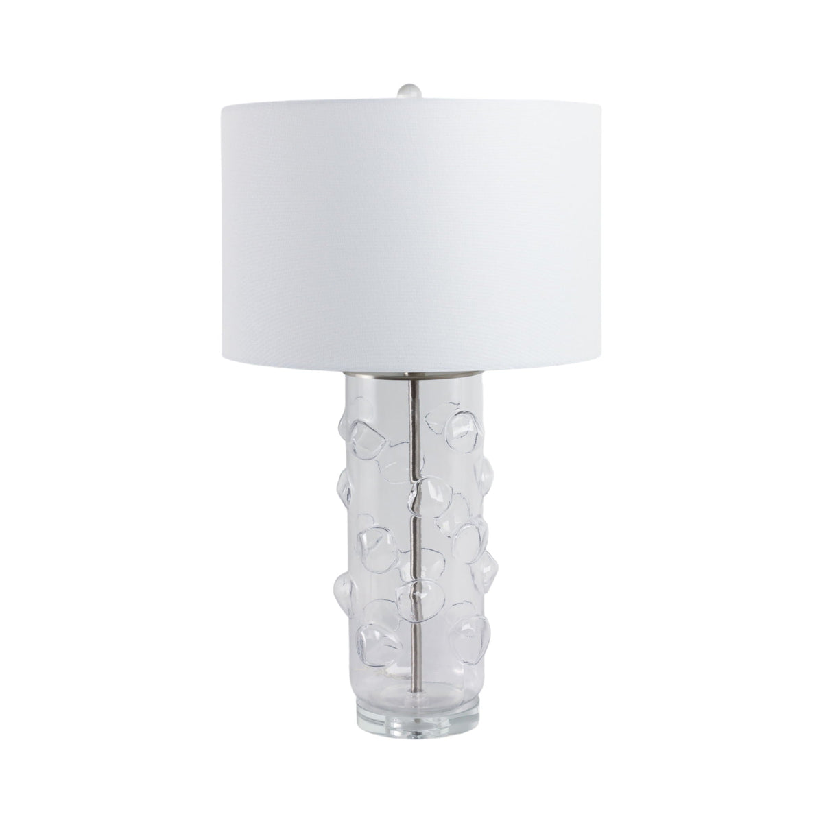 30" x 17" Glass Bubbles Table Lamp - Clear