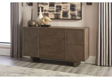 FQBM73 Oakland Three - Drawer Sideboard In Brunette