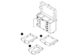 931143 Acena 7-drawer Vanity Set with Lighting White High Gloss