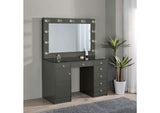 931145 Acena 7-drawer Vanity Set with Lighting Grey High Gloss