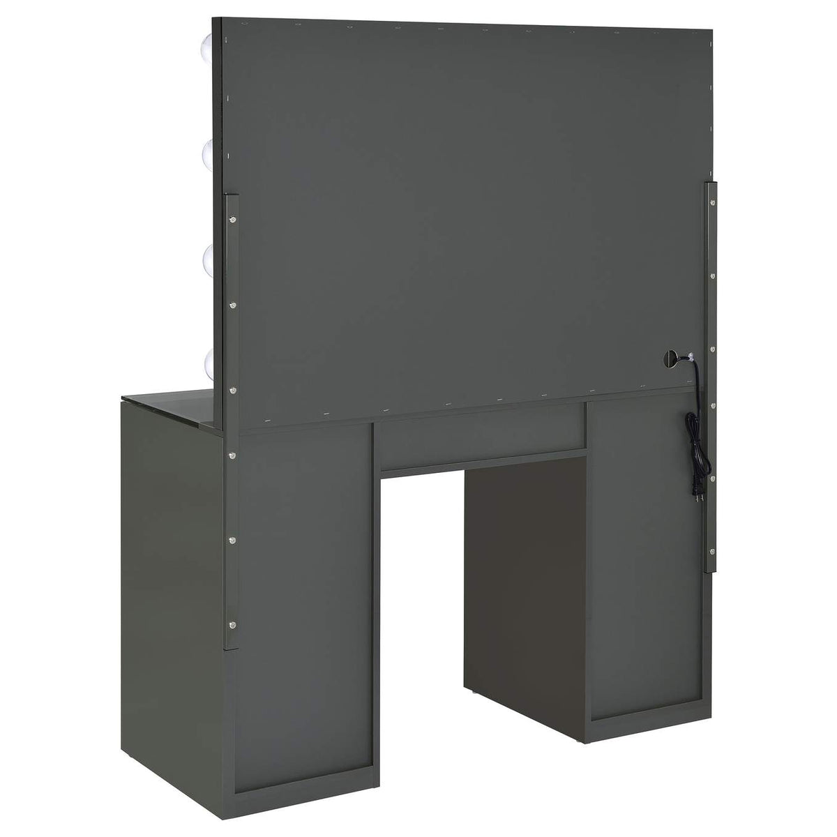 931145 Acena 7-drawer Vanity Set with Lighting Grey High Gloss