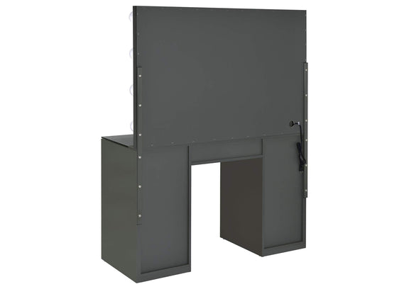 931145 Acena 7-drawer Vanity Set with Lighting Grey High Gloss
