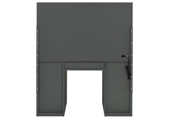 931145 Acena 7-drawer Vanity Set with Lighting Grey High Gloss