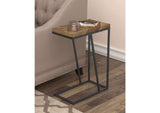 931147 Sergio Engineered Wood C-Shaped Side Table Rustic Tobacco