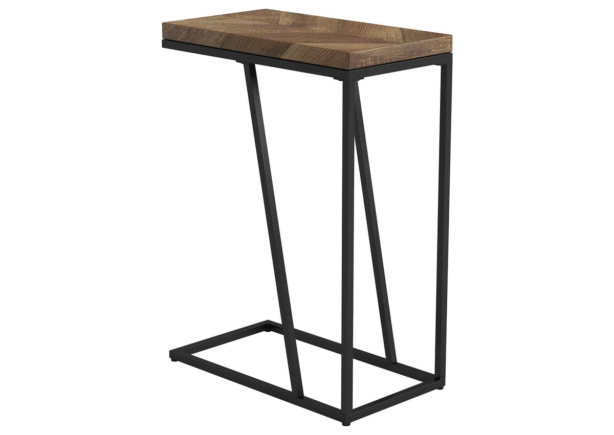 Sergio Engineered Wood C-Shaped Side Table Rustic Tobacco