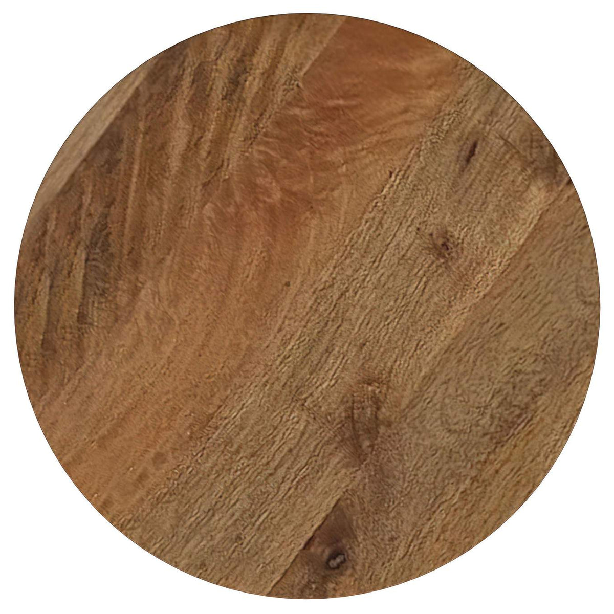 931155 Aureo Round Solid Wood Accent Side Table Wild Honey