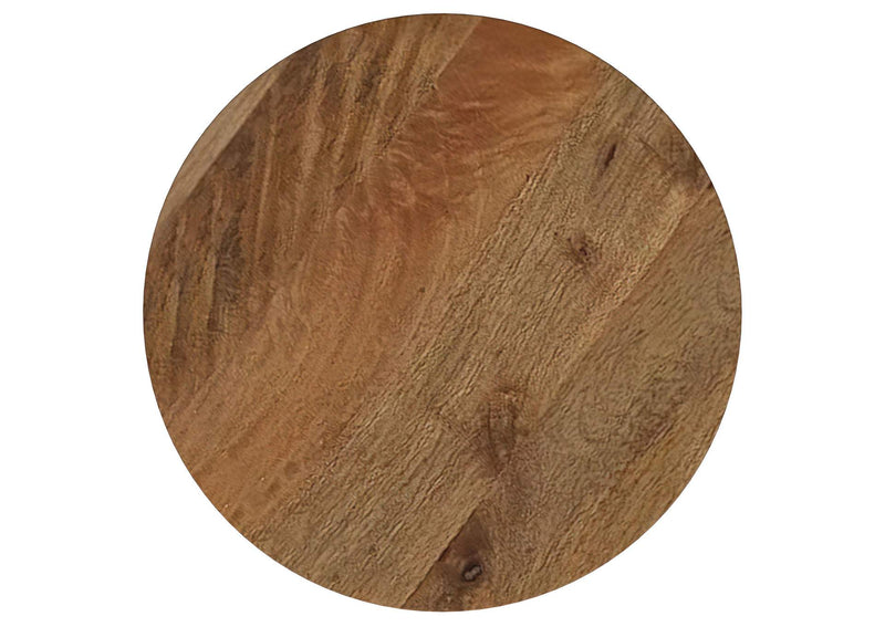931155 Aureo Round Solid Wood Accent Side Table Wild Honey