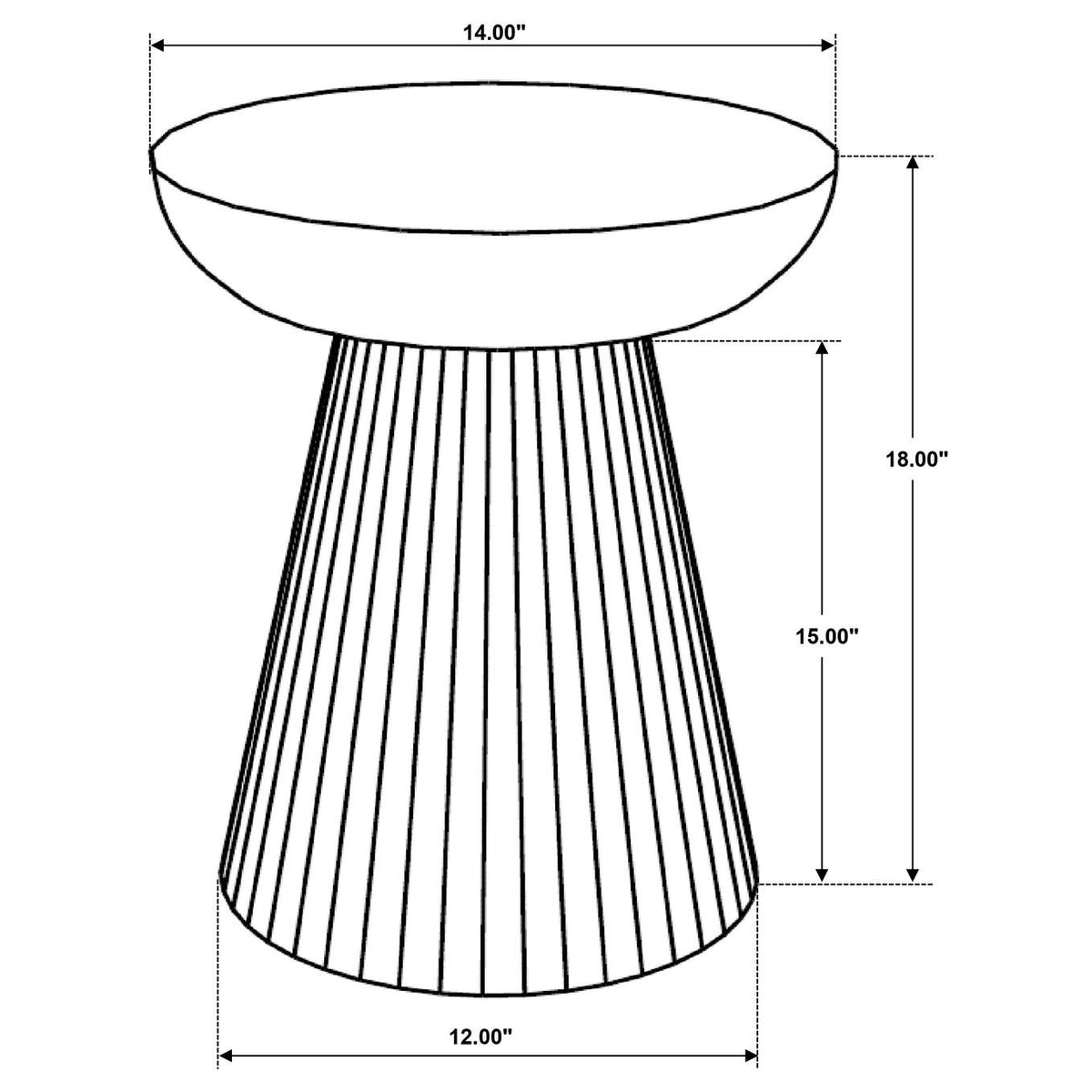 931155 Aureo Round Solid Wood Accent Side Table Wild Honey