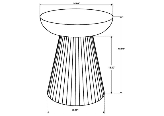 931155 Aureo Round Solid Wood Accent Side Table Wild Honey
