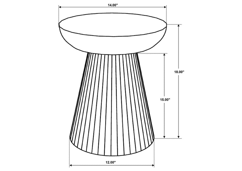 931155 Aureo Round Solid Wood Accent Side Table Wild Honey