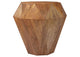 931158 Jacinto Octagonal Solid Mango Wood Side Table Natural Brown