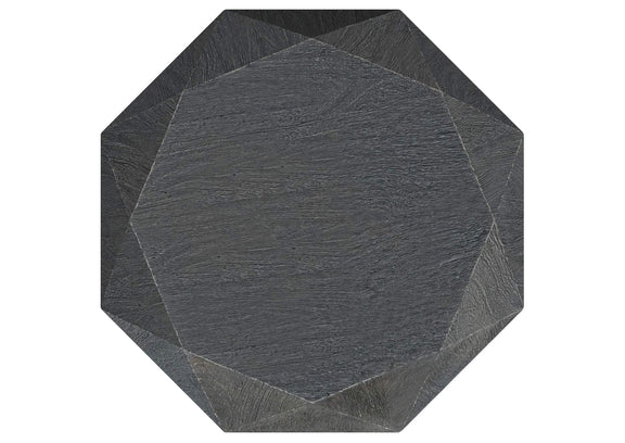 931159 Jacinto Octagonal Solid Mango Wood Side Table Grey