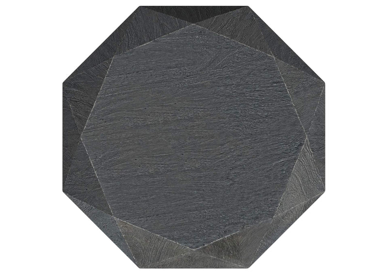 931159 Jacinto Octagonal Solid Mango Wood Side Table Grey