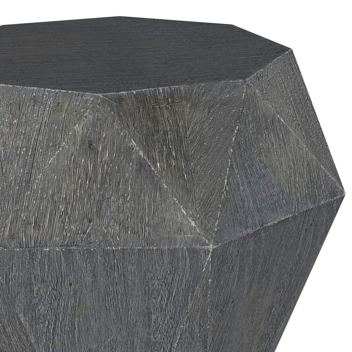 931159 Jacinto Octagonal Solid Mango Wood Side Table Grey