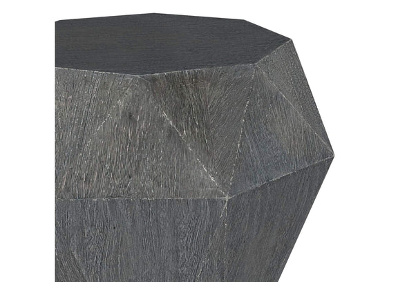 931159 Jacinto Octagonal Solid Mango Wood Side Table Grey