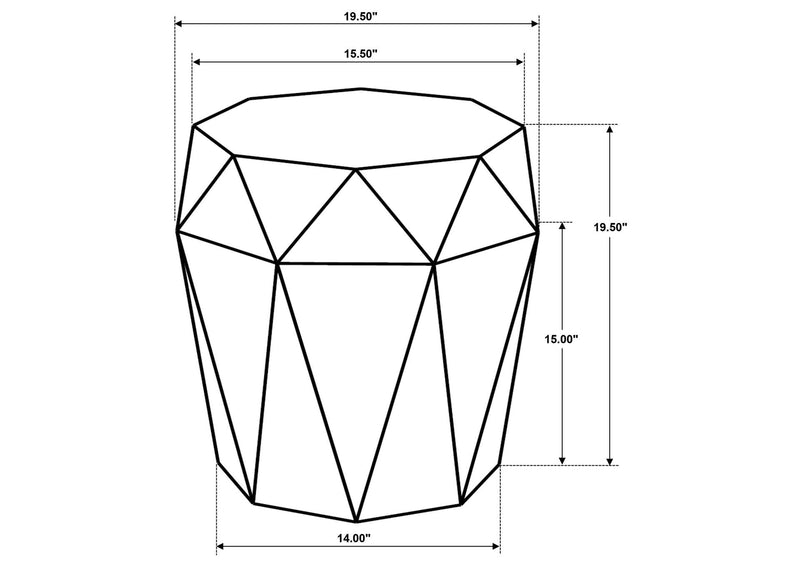931159 Jacinto Octagonal Solid Mango Wood Side Table Grey