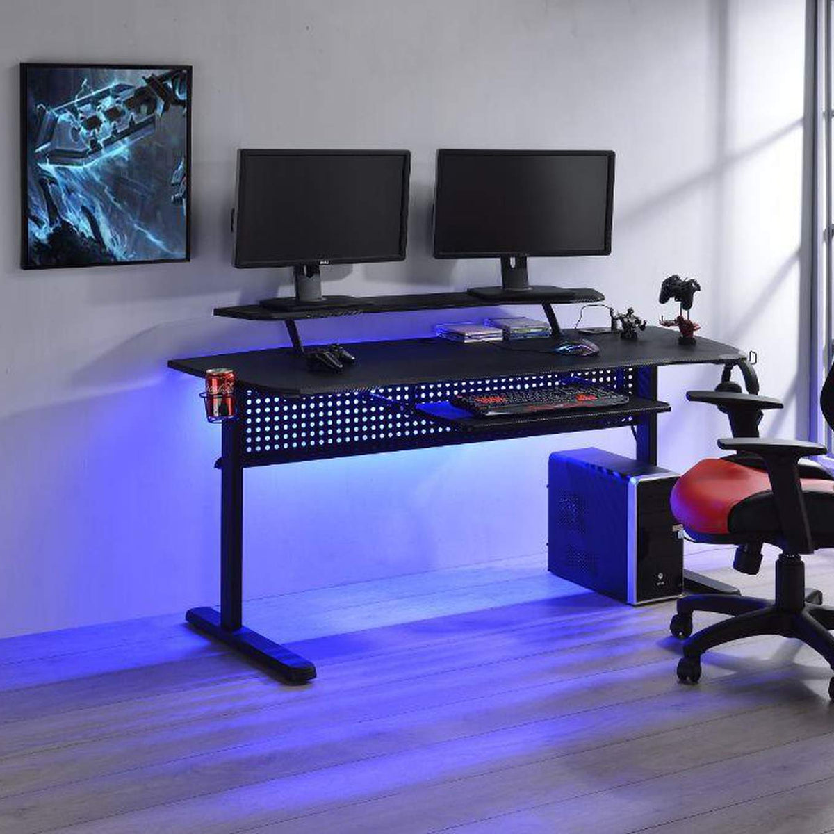 93132 Vildre Gaming Desk with USB