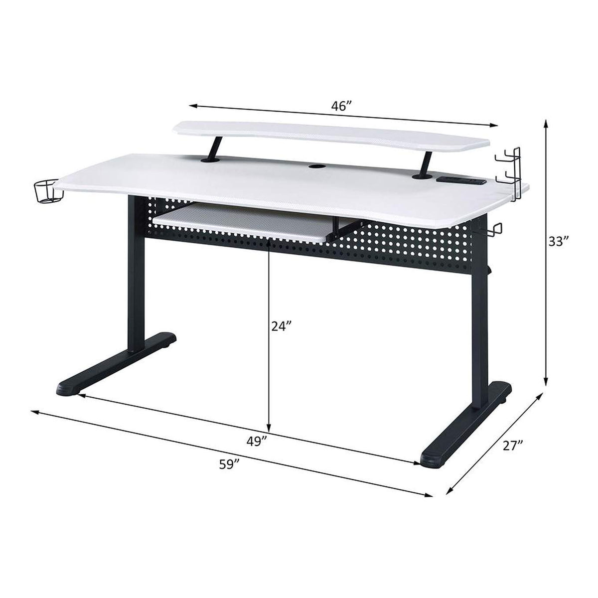 93134 Vildre Gaming Desk with USB
