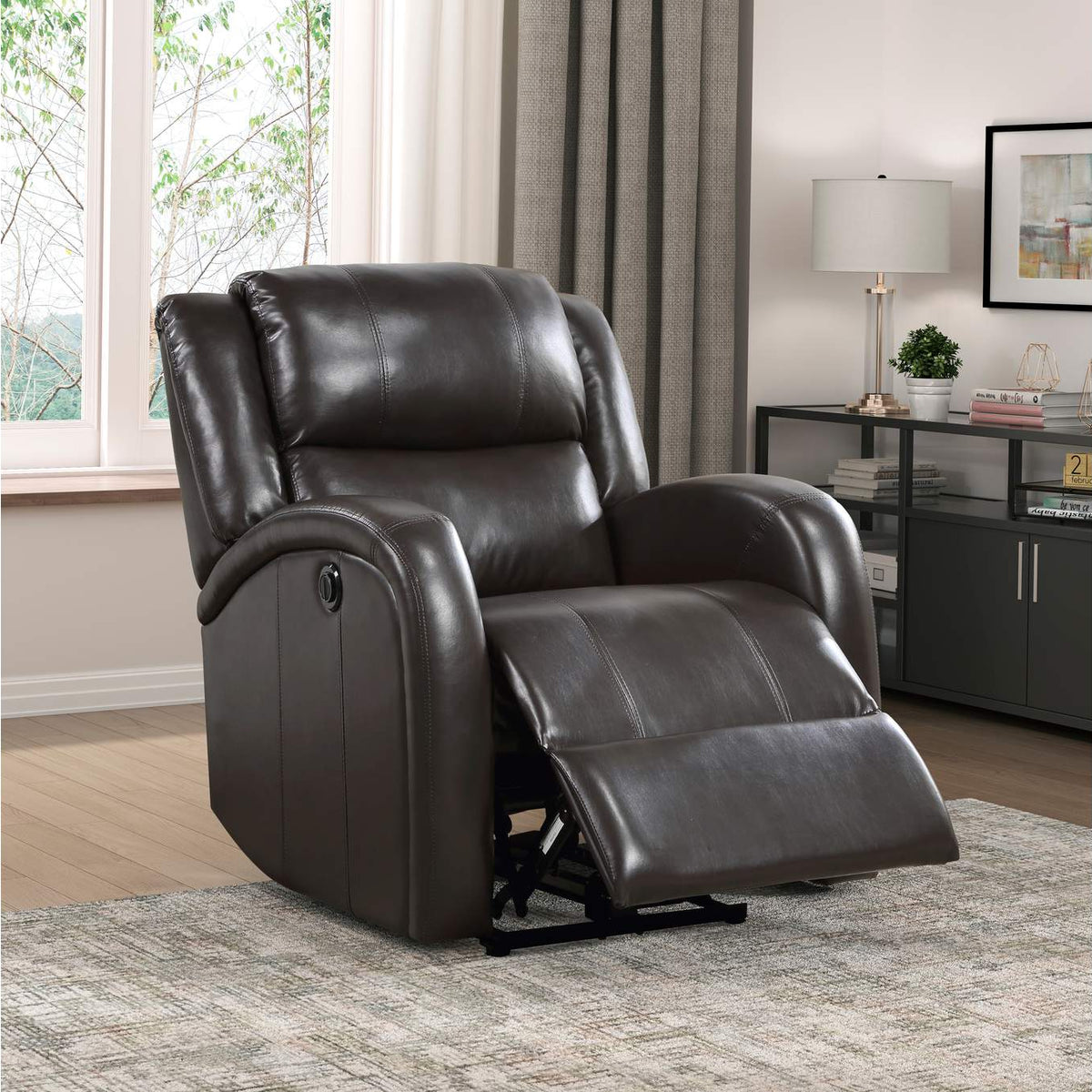 9316PUBR-1PW Foxcroft Power Reclining Chair