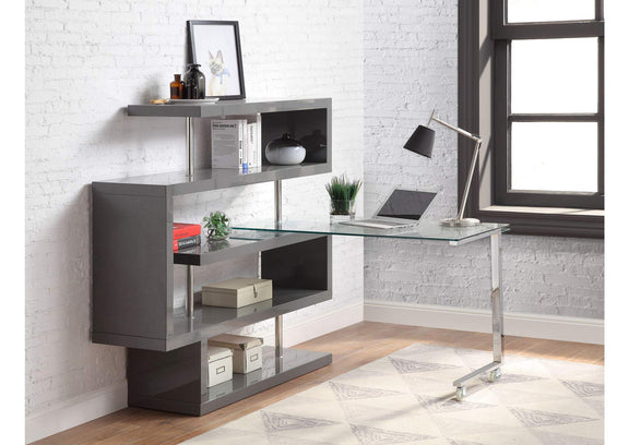 93181 Buck Ii Writing Desk with Bookshelf