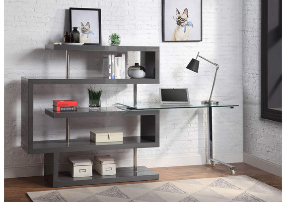 93181 Buck Ii Writing Desk with Bookshelf