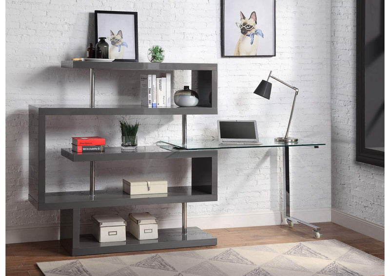 93181 Buck Ii Writing Desk with Bookshelf