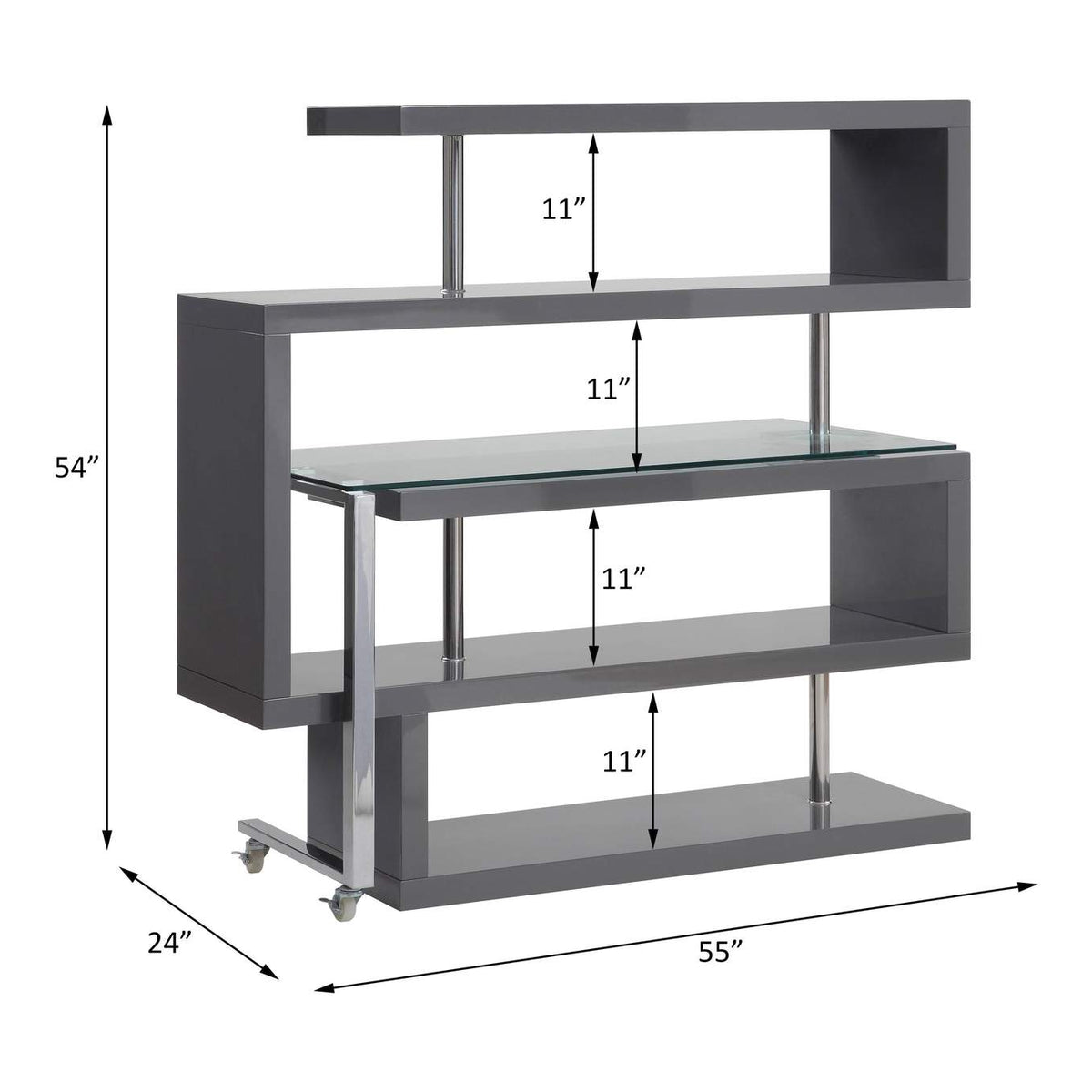 93181 Buck Ii Writing Desk with Bookshelf