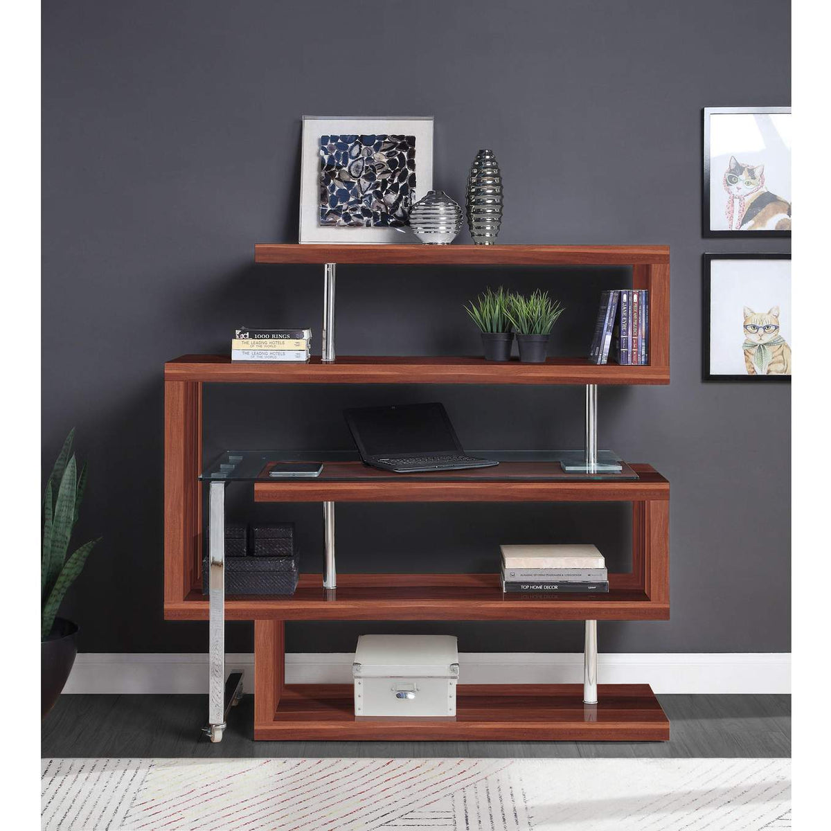 93183 Buck Ii Writing Desk with Bookshelf